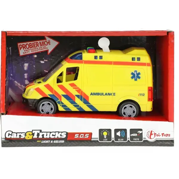Sanitka žltá model auta so svetlom a zvukom-Toi Toys