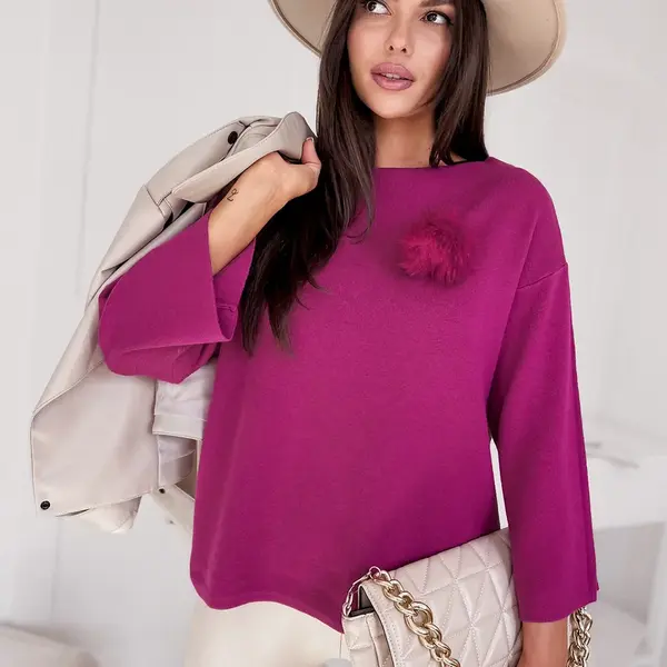 Dámský svetr oversize GAIA Barva růžová DSTREET