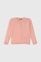 Dětský svetr United Colors of Benetton růžová barva, lehký