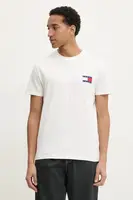 Tričko Tommy Jeans bílá barva, s potiskem, DM0DM20346