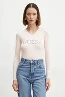 Svetr Guess HOLLY dámský, růžová barva, lehký, W5RR38 Z2NQ2