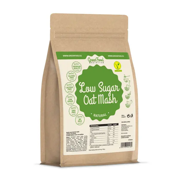 GreenFood Nutrition Low Sugar ovesná kaše natural 500 g