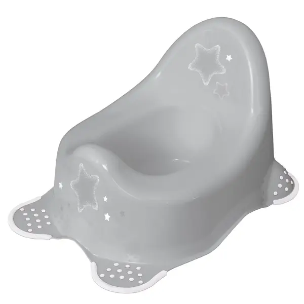 Baby Nellys Nočník s protiskluzem - Baby Star - šedý,