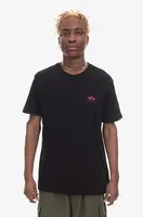 Bavlněné tričko Alpha Industries Basic T Small Logo černá barva, 188505.693-black