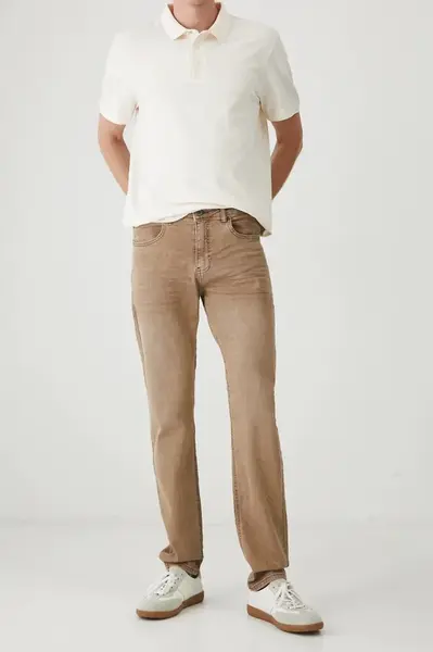 Džíny Medicine pánské, béžová barva