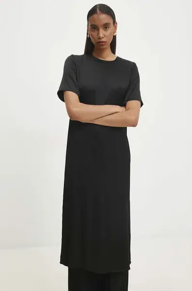 Šaty Answear.LAB černá barva, midi