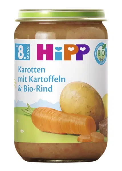 Hipp BIO Brambory, zelenina a hovězí maso 8m+ 220 g