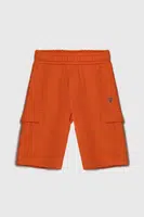 Dětské kraťasy Guess oranžová barva, nastavitelný pas