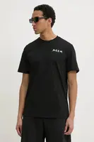 Bavlněné tričko MSGM černá barva, s potiskem, 3840MM101.257097