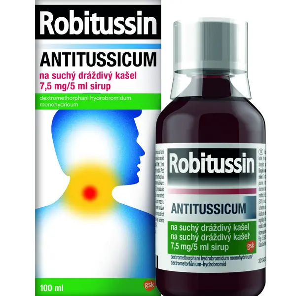 Robitussin Antitussicum na suchý dráždivý kašel 7,5 mg/5 ml sirup 100 ml