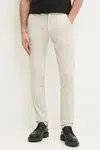 Kalhoty Calvin Klein pánské, béžová barva, přiléhavé, K10K113429