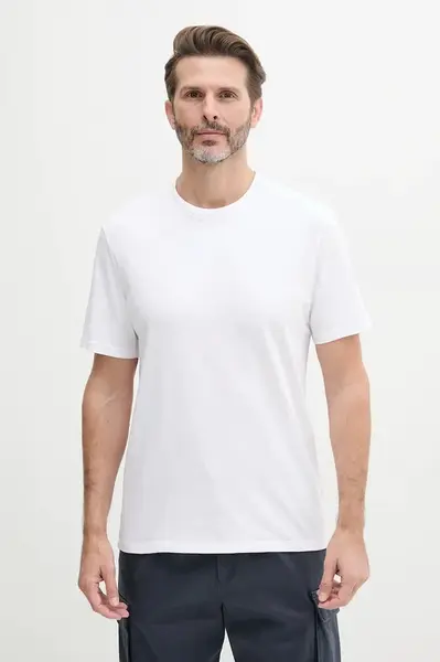 Bavlněné tričko Calvin Klein Jeans bílá barva, LV040HM265