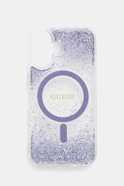 Obal na telefon Guess iPhone 16 fialová barva, GUHMP16SRGRGEU
