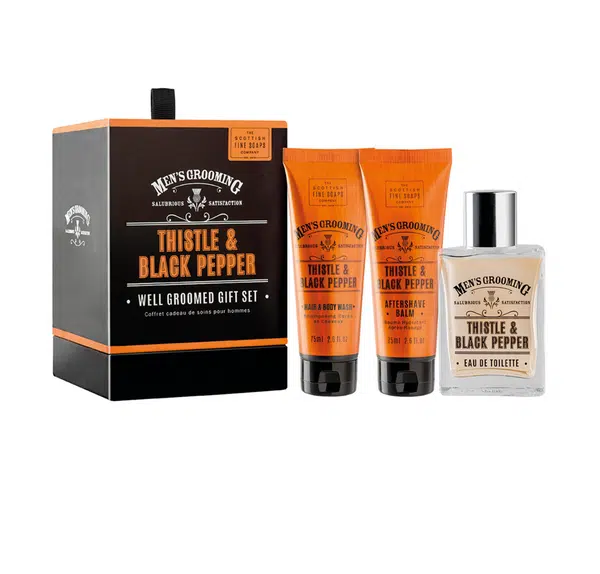 Scottish Fine Soaps Thistle & Black Pepper Pánská dárková sada 3 ks