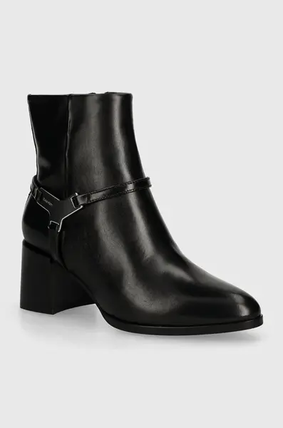 Kožené kotníkové boty Calvin Klein ANKLE BOOT 55 W/HW LTH