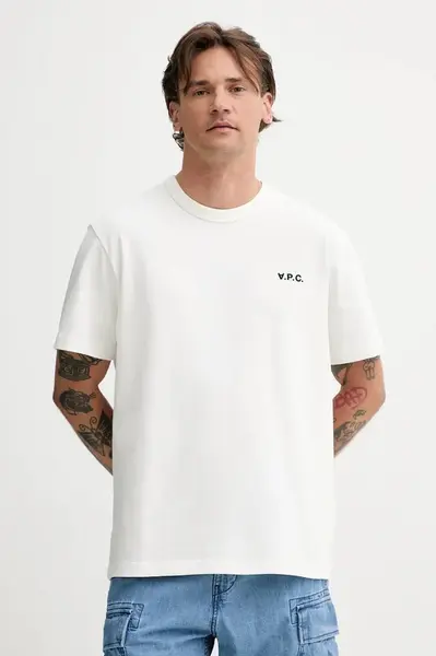 Bavlněné tričko A.P.C. t-shirt boxy petit vpc