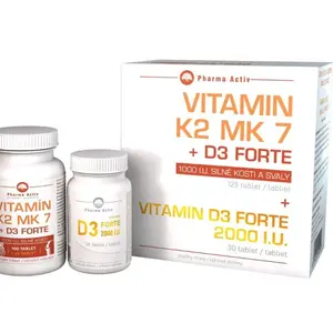 Pharma Activ Vitamin K2 MK7 + D3 Forte 125 tablet + Vitamin D3 Forte 2000I.U. 30 tablet