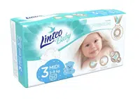 Linteo Baby PREMIUM 3 Midi 5-9 kg dětské plenky 54 ks