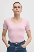 Bavlněné tričko United Colors of Benetton černá barva, 3GA2D1066