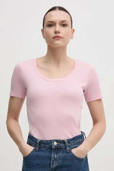 Bavlněné tričko United Colors of Benetton černá barva, 3GA2D1066