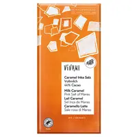 VIVANI Mléčná čokoláda s karamelem a solí BIO 80 g