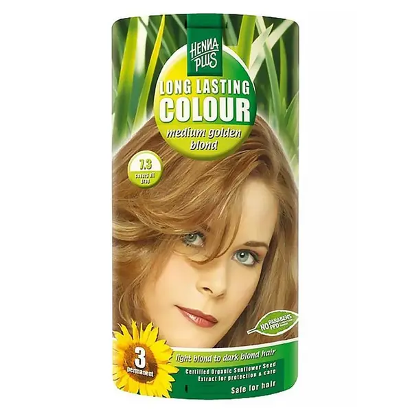 HENNA PLUS Přírodní barva na vlasy 7.3 Sytě zlatá blond 100 ml