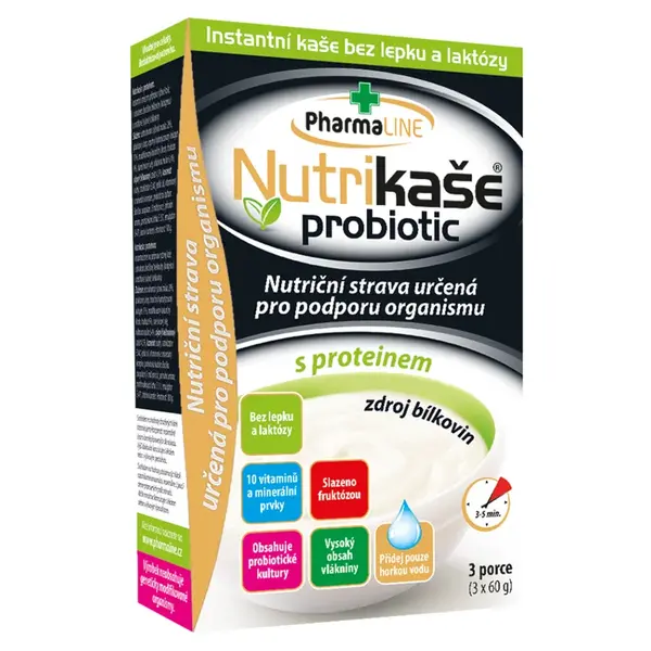 PHARMALINE Nutrikaše probiotic s proteinem 3 x 60 g