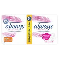 ALWAYS Ultra Sensitive Normal vel.1 Hygienické vložky 20 kusů