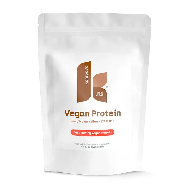 KOMPAVA Vegan protein čokoláda-pomeranč 525 g 15 dávek