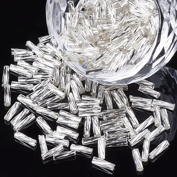 Glass Twist Bugle Beads