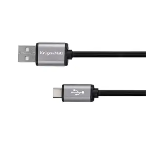 Kabel KRUGER & MATZ KM1240 Basic USB/USB-C 1,8m Black