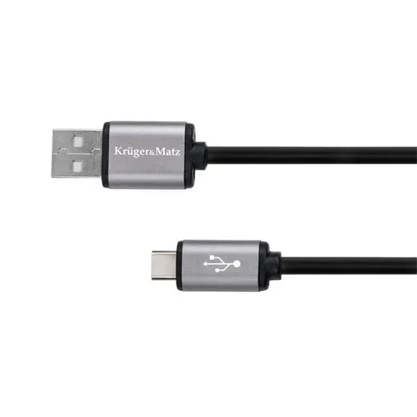 Kabel KRUGER & MATZ KM1240 Basic USB/USB-C 1,8m Black