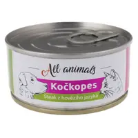 ALL ANIMALS Kočkopes konzerva steak z hovězího jazyka 100 g