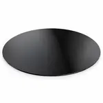 Relaxdays TABULE Černá kalené bezpečnostní sklo 80 cm kulatá