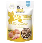 BRIT Raw Treat Cat Hair&Skin Fish&Turkey pamlsky pro kočky 40 g