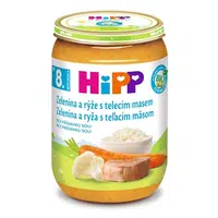 HIPP Zelenina s rýží a telecím masem BIO 220 g