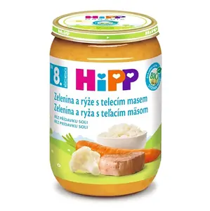 HIPP Zelenina s rýží a telecím masem BIO 220 g
