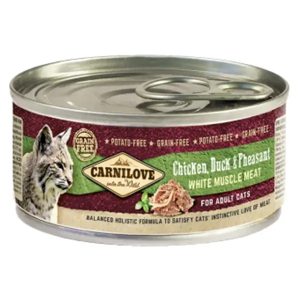 CARNILOVE Cat chicken duck & pheasant konzerva pro kočky 100 g