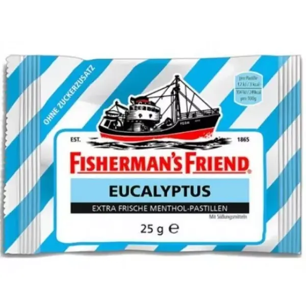 FISHERMANS Friend bonbóny dia eukalyptus modré 25 g