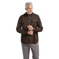 Bushman Pánská košile Yura, tmavě hnědá XXXL