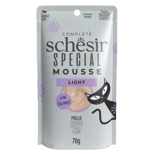 SCHESIR Special Light kapsička pro kočky kuře pěna 70 g