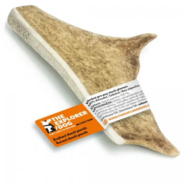 EXPLORER DOG Žvýkací daňčí paroh tvrdý pro psy, Velikost: M