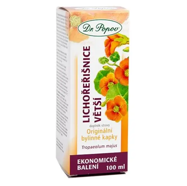 DR.POPOV Kvapky bylinné kapucínka väčšia 100 ml