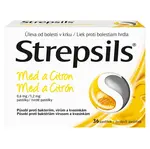 STREPSILS Med a Citrón tvrdé pastilky 36 kusov