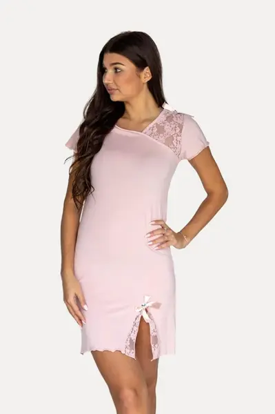 Dámská noční bambusová košilka ZARA L Růžová