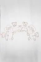 Dětská dárková sada ručník a osuška FAMILY, 2 ks Smetanová / Růžová výšivka Sada (ručník 50x90cm, osuška 70x130cm)