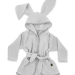 Baby Nellys Dětský mušelínový župan s oušky Bunny - šedý