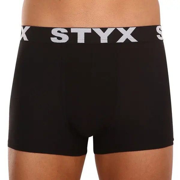 Styx Pánské boxerky sportovní guma nadrozměr černé (R960) 4XL