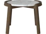 Konferenční stolek Mix Ø46 cm, více variant - Bolia Varianta: Grey/white marble | Dark oiled oak, Solid | v. 35 cm