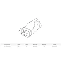 Kus přechodový CZD, 158/220 x 90 mm 0654/1